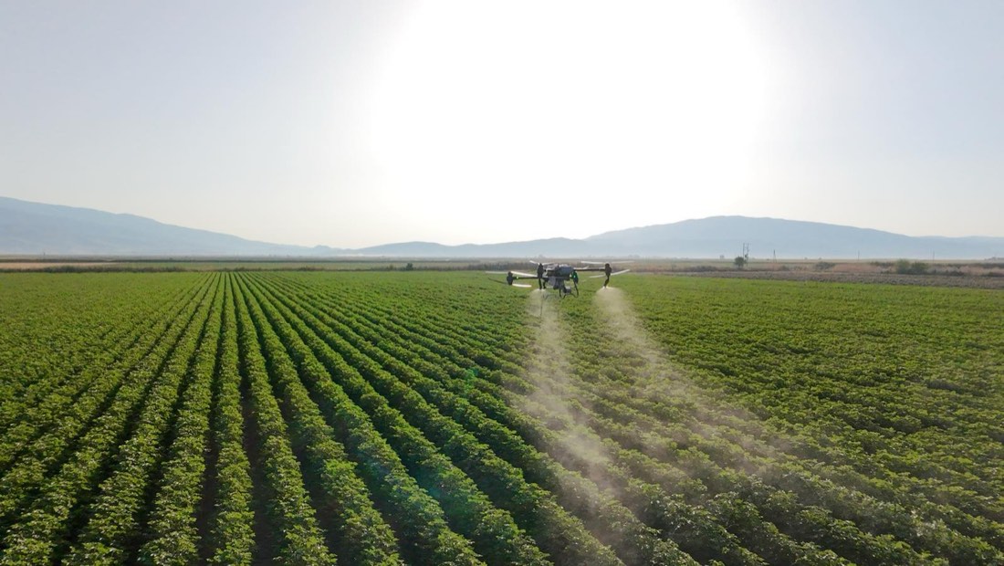 Ψεκασμός σειρών καλλιέργειας με το T50